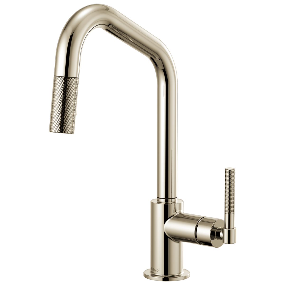 ANGLED SPOUT PULL-DOWN, KNURLED HANDLE