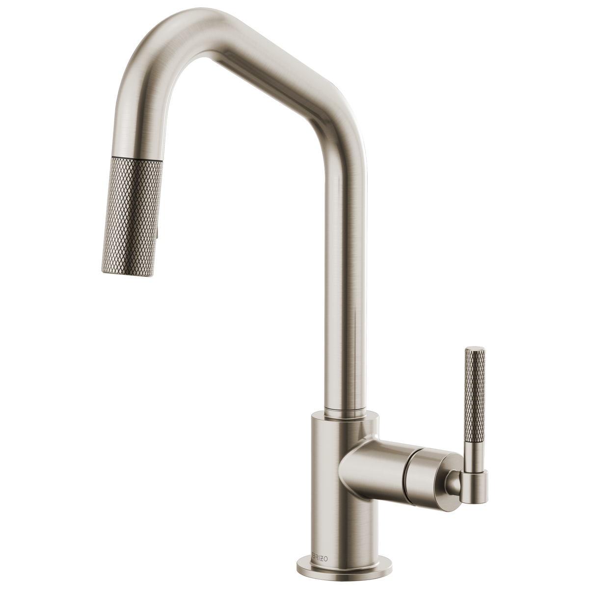 ANGLED SPOUT PULL-DOWN, KNURLED HANDLE