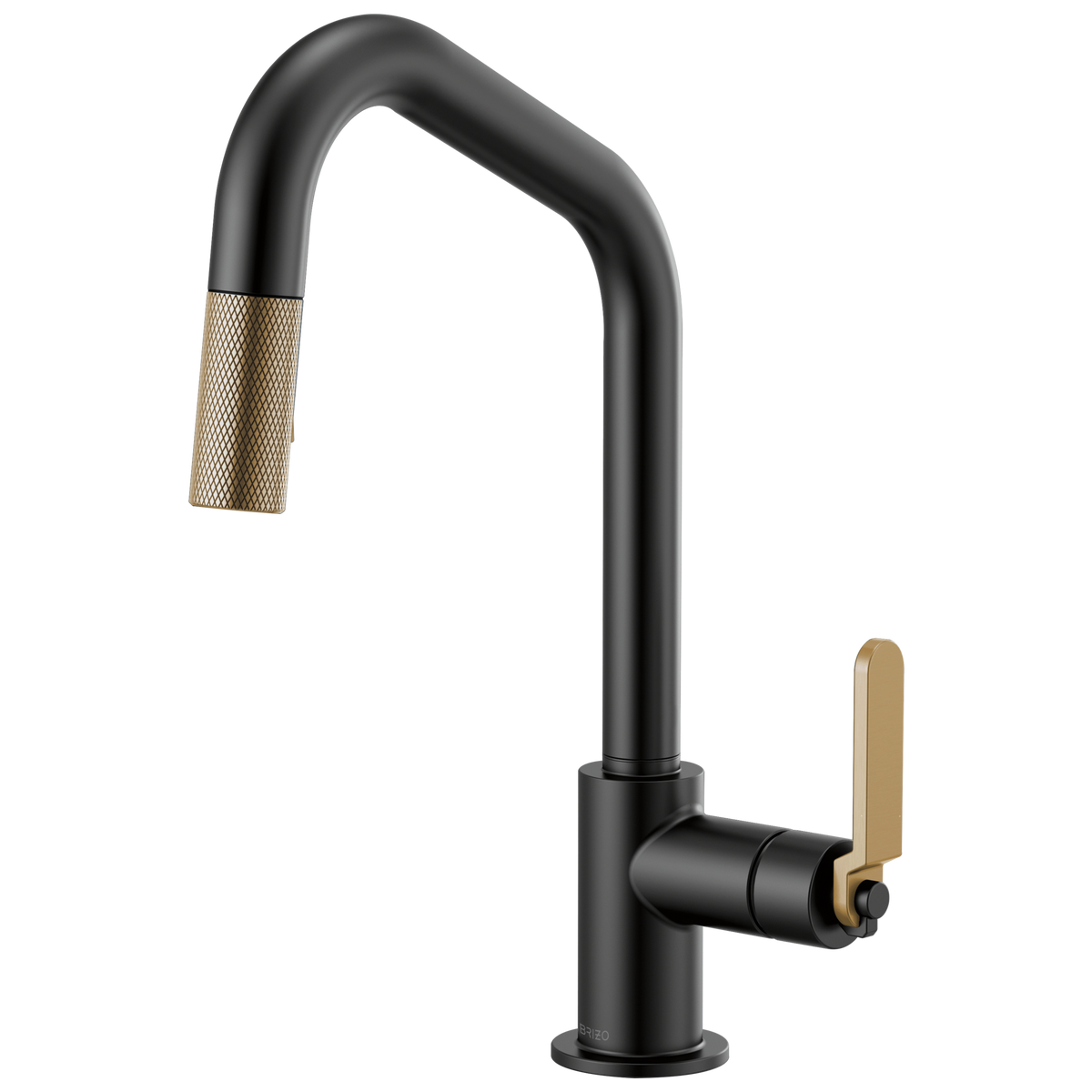ANGLED SPOUT PULL-DOWN, INDUSTRIAL HANDLE