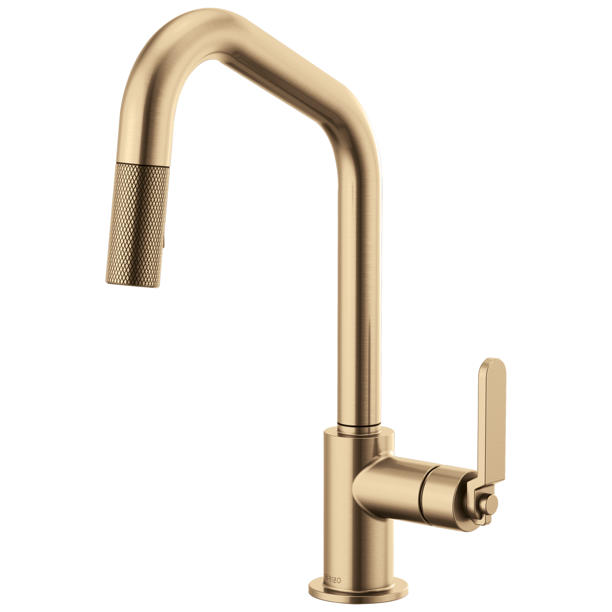ANGLED SPOUT PULL-DOWN, INDUSTRIAL HANDLE