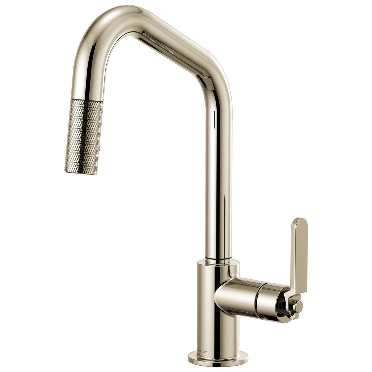 ANGLED SPOUT PULL-DOWN, INDUSTRIAL HANDLE