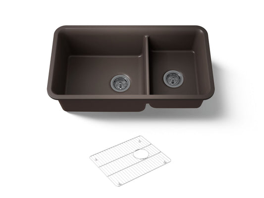 CAIRN UNDERMOUNT OFFSET SINK W/RACK