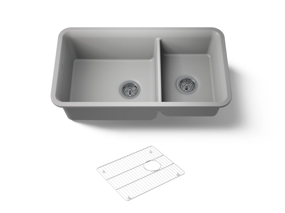 CAIRN UNDERMOUNT OFFSET SINK W/RACK
