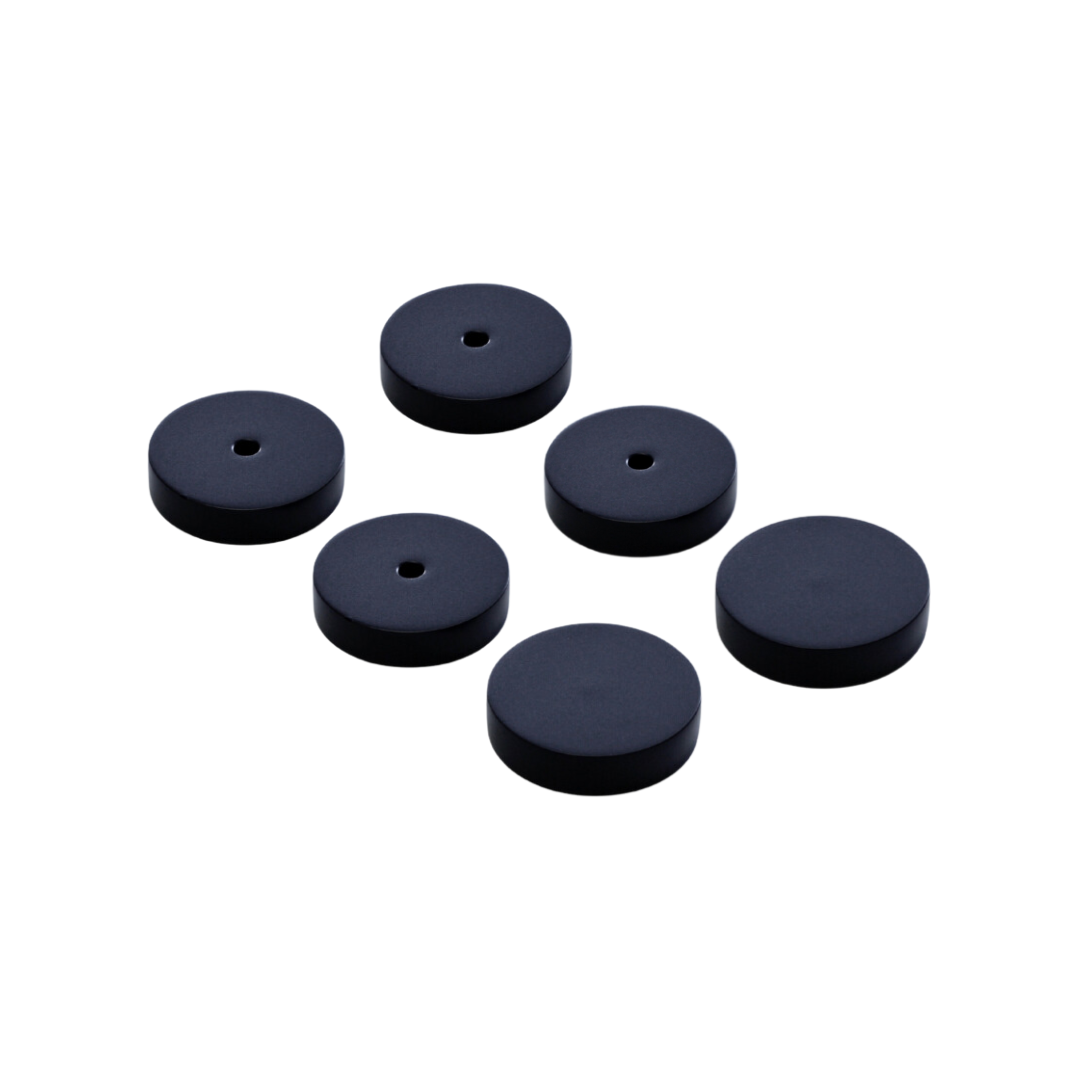 Backplates for Handles / Towel Bars - Glass Door Installation - Matte Black