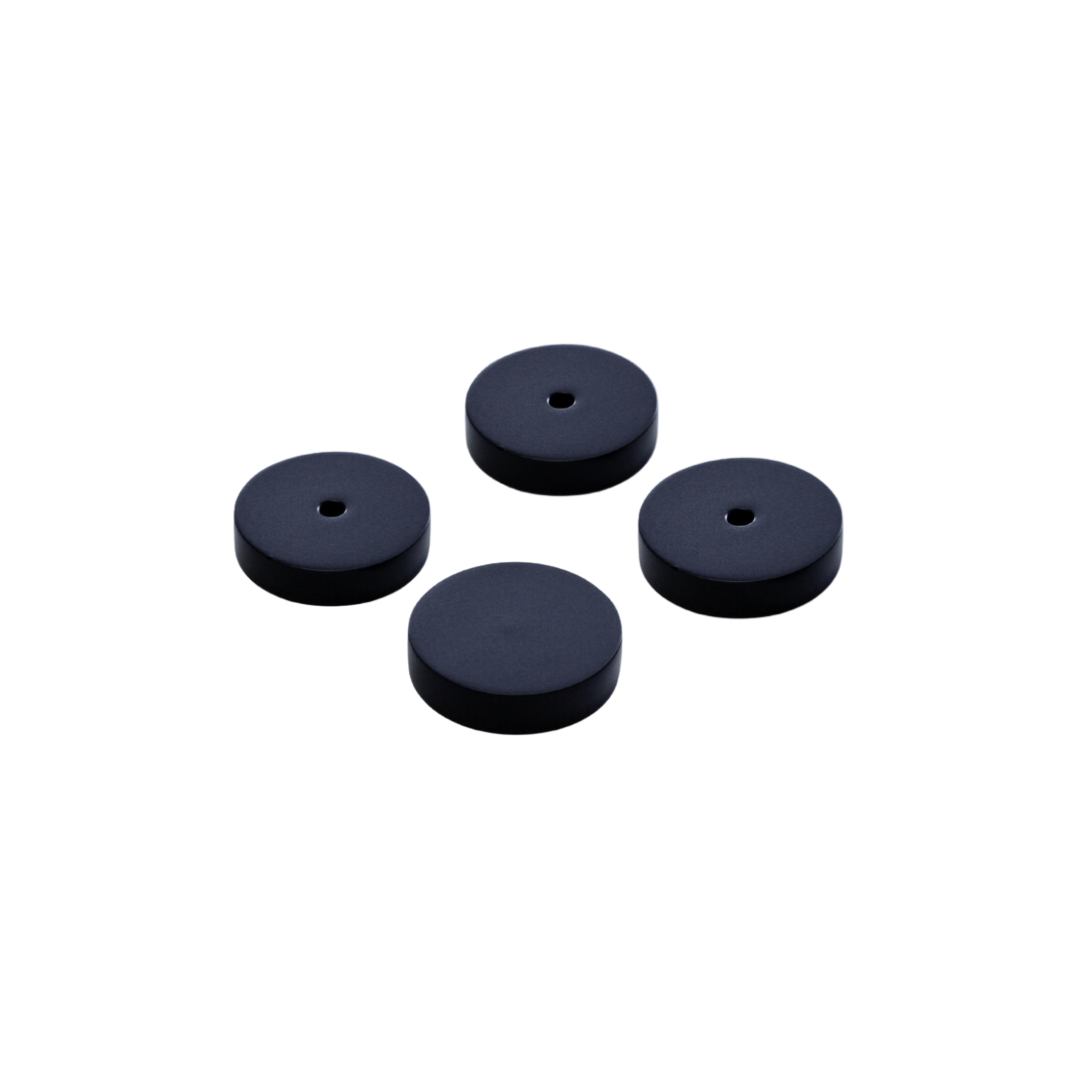 Backplates for Handle and Pull - Glass Door Installation - Matte Black