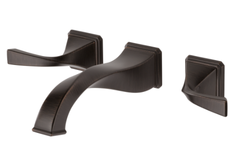TWO HANDLE WALL-MOUNT LAVATORY FAUCET