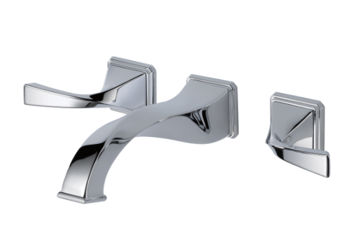 TWO HANDLE WALL-MOUNT LAVATORY FAUCET