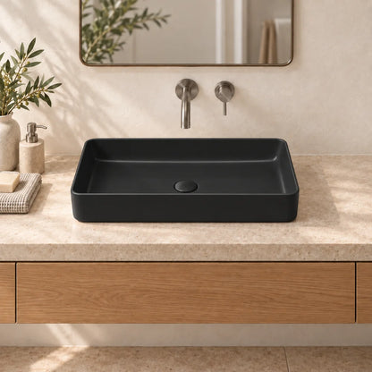 24" Rectangular Vessel Bathroom Sink
