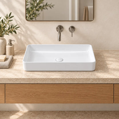 24" Rectangular Vessel Bathroom Sink