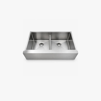 35" Undermount Double Bowl Farmhouse Kitchen Sink