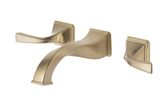 TWO HANDLE WALL-MOUNT LAVATORY FAUCET
