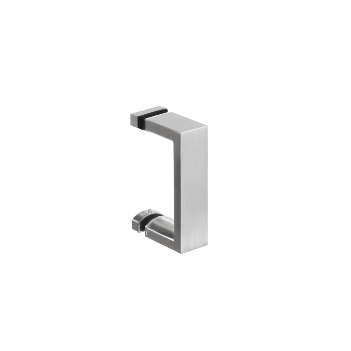 'U' Shape - Glass Door Handle - Single Sided (with Back Side Cap) - Brushed