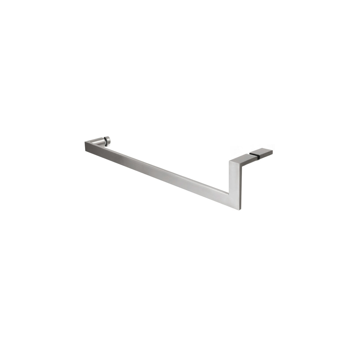 'L' Shape - Glass Door Handle set - Towel Bar + Pull Knob