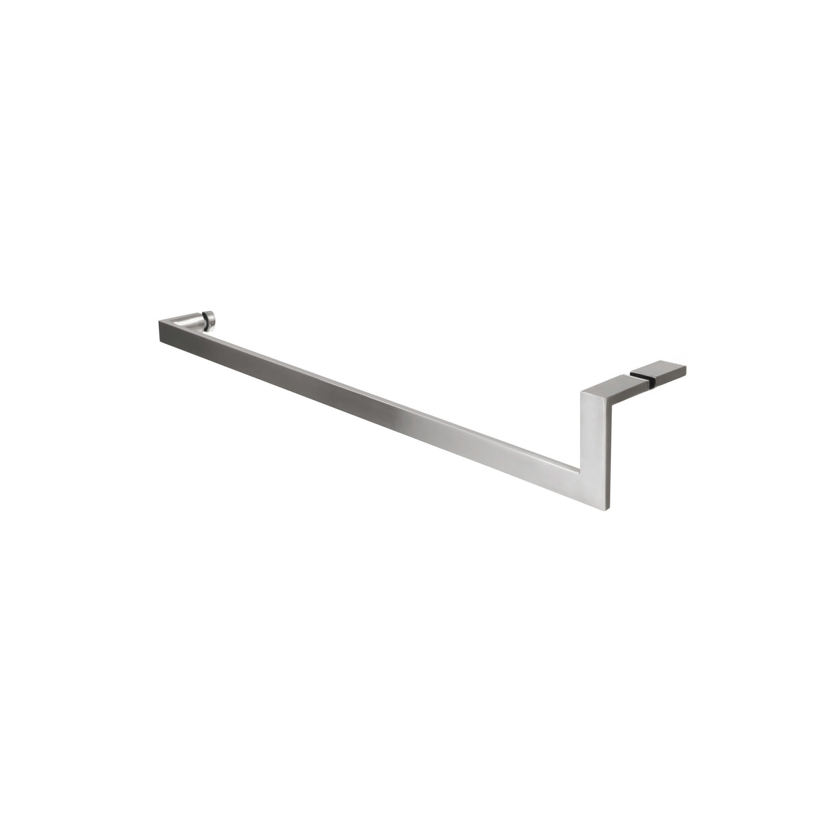 'L' Shape - Glass Door Handle set - Towel Bar + Pull Knob