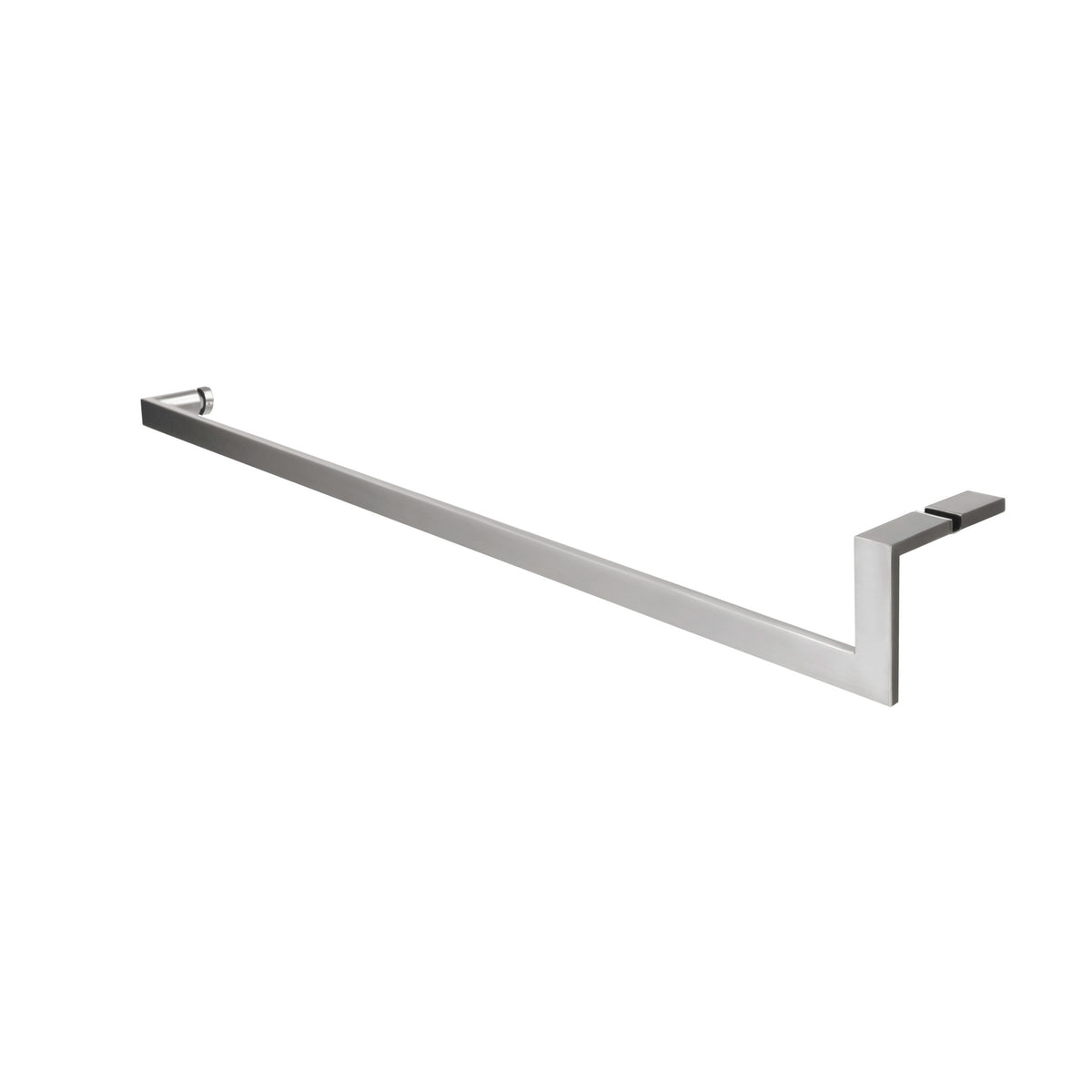 'L' Shape - Glass Door Handle set - Towel Bar + Pull Knob