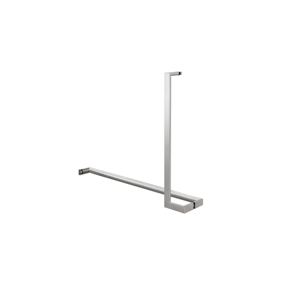 'L'+'I' Shape - Offset Glass Door Handle Set + Towel Bar - Shower Door Handles