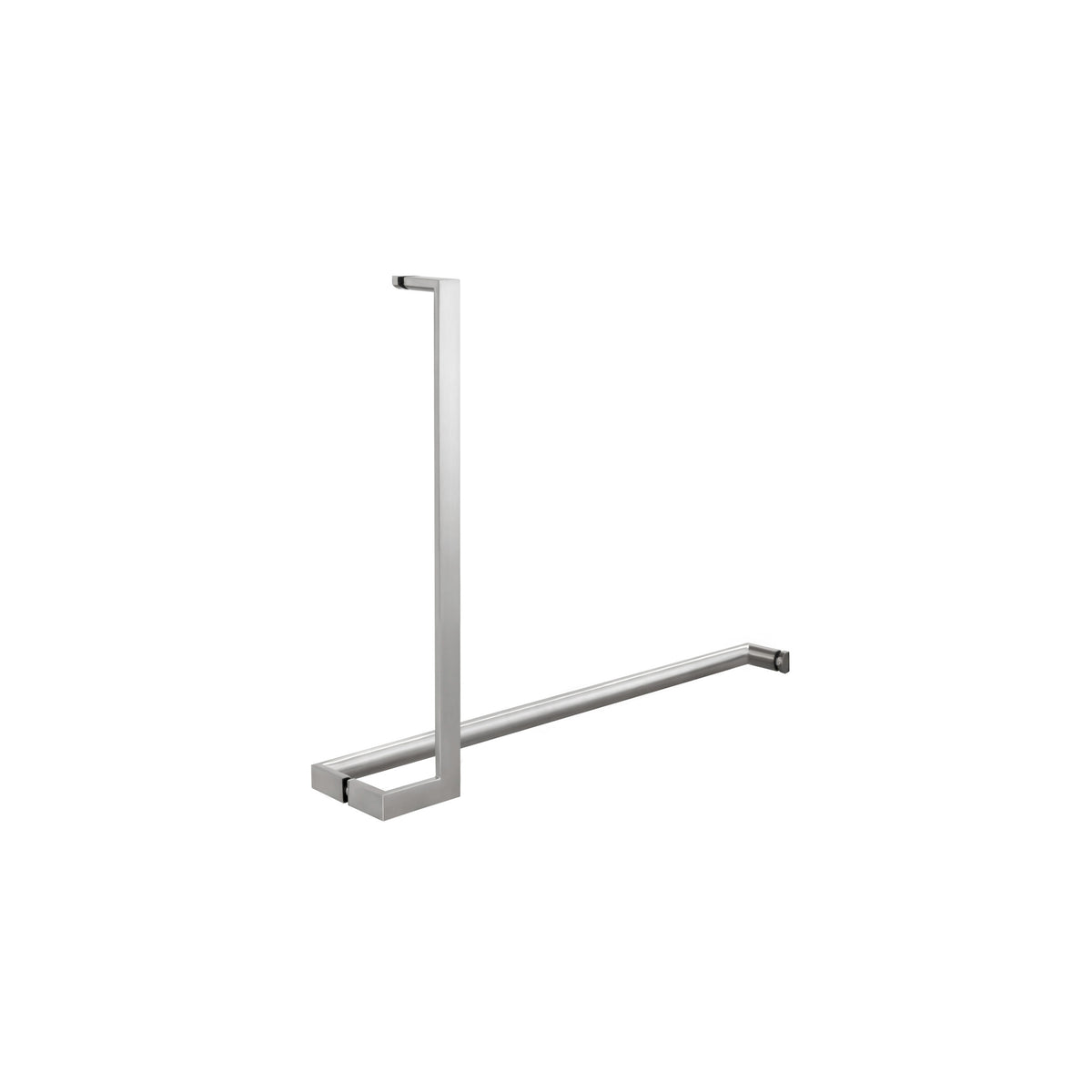 'J'+'I' Shape - Offset Glass Door Handle Set + Towel Bar - Shower Door Handles