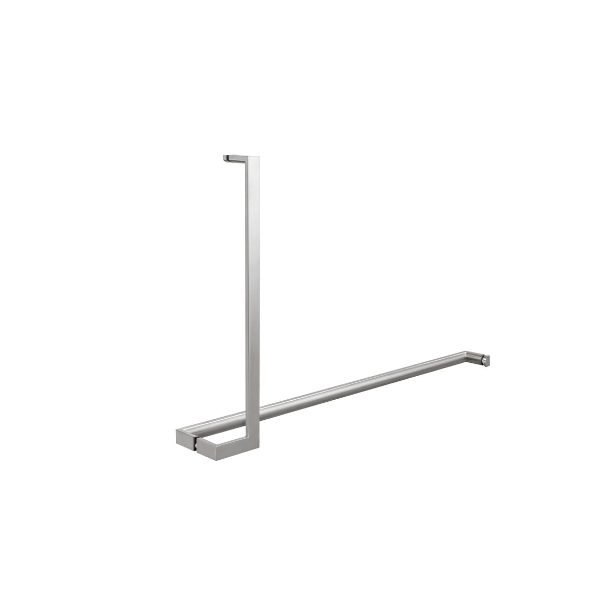 'J'+'I' Shape - Offset Glass Door Handle Set + Towel Bar - Shower Door Handles