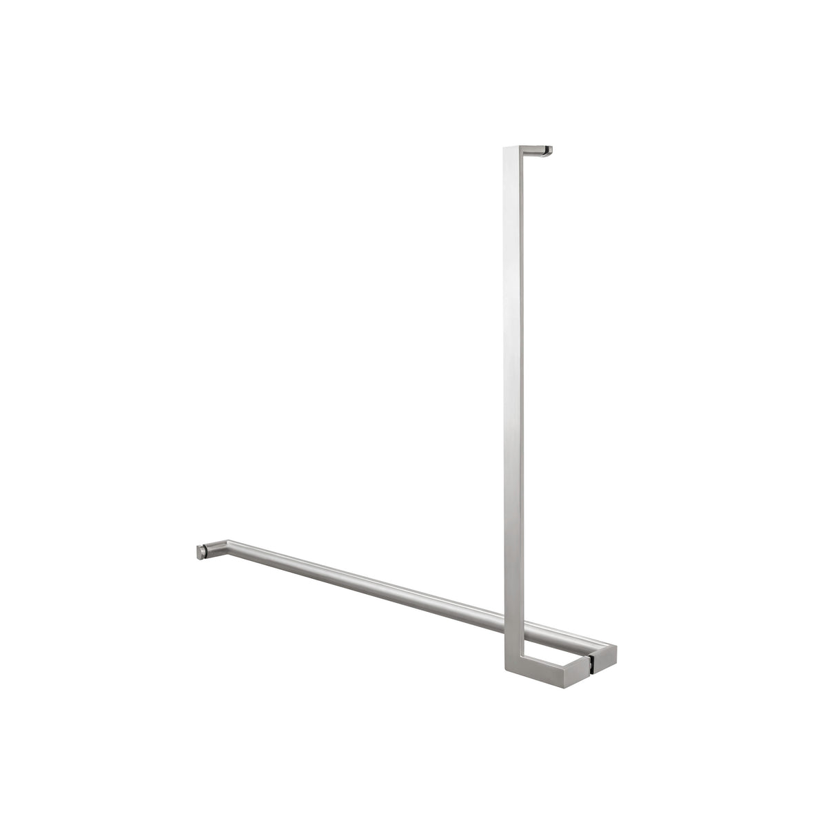 'L'+'I' Shape - Offset Glass Door Handle Set + Towel Bar - Shower Door Handles