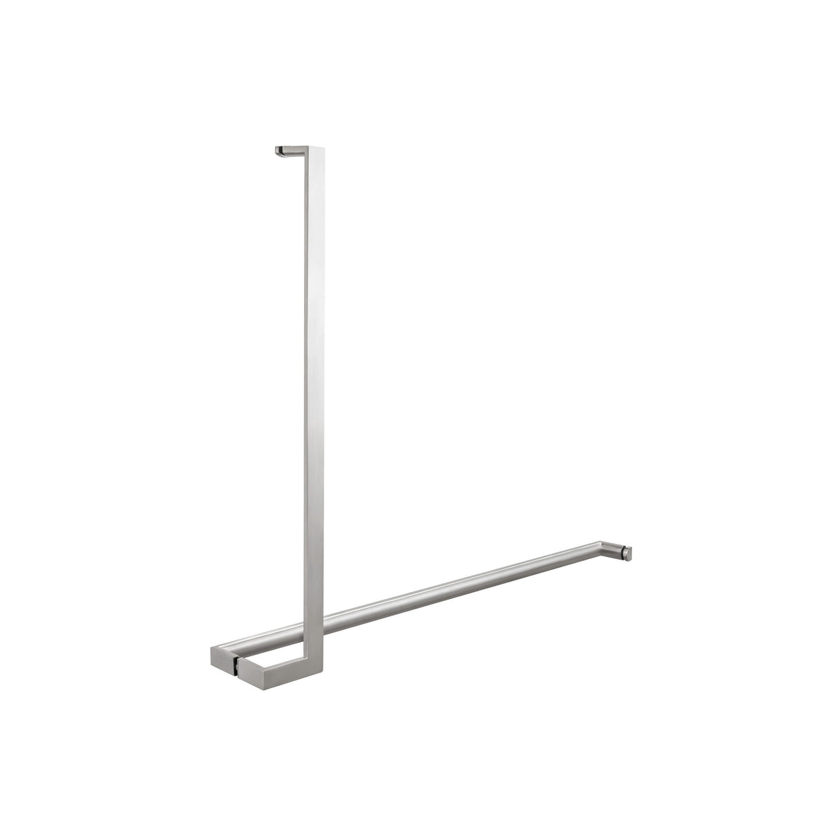 'J'+'I' Shape - Offset Glass Door Handle Set + Towel Bar - Shower Door Handles