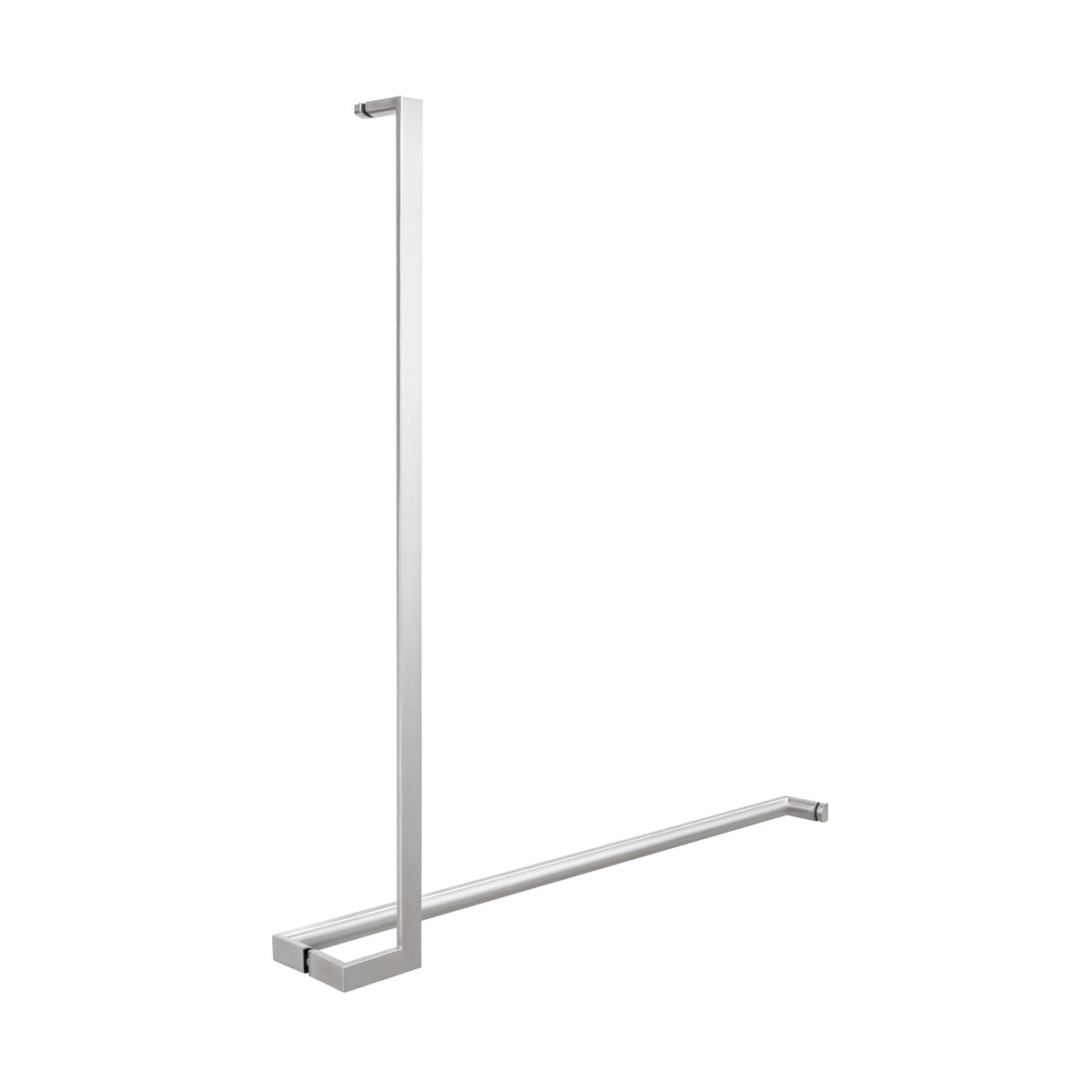'J'+'I' Shape - Offset Glass Door Handle Set + Towel Bar - Shower Door Handles