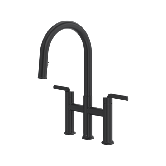 Authentica Bridge Pull-Down Kitchen Faucet With C-Spout