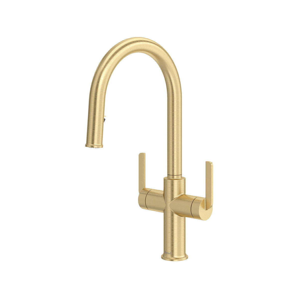 Authentica Two Handle Pull-Down Kitchen Faucet With C-Spout