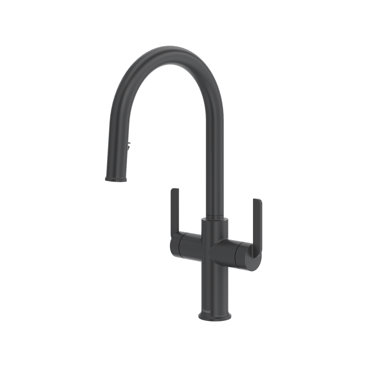Authentica Two Handle Pull-Down Kitchen Faucet With C-Spout