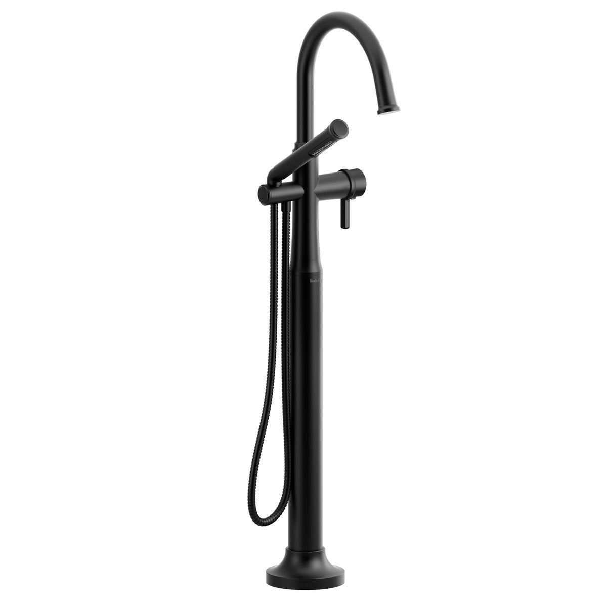 Momenti Thermostatic Single Hole Floor Mount Tub Filler Trim With C-Spout