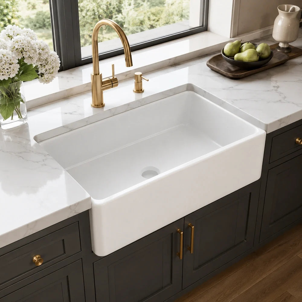 33" Undermount Single Bowl Farmhouse Kitchen Sink