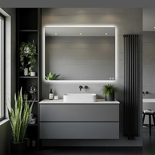 48" x 36" rectangular frameless LED mirror
