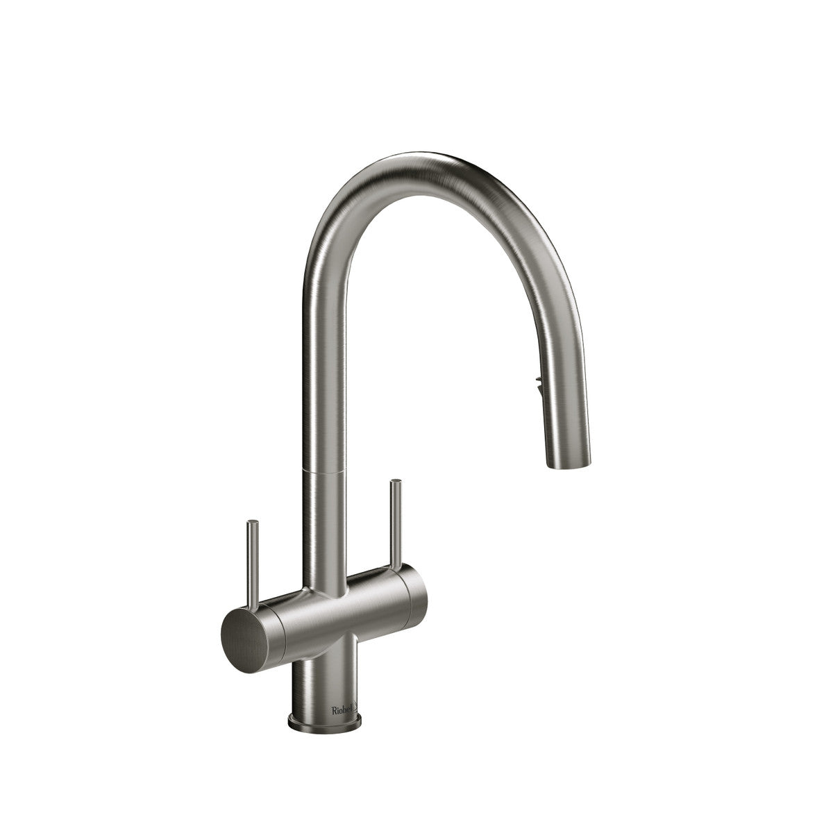 Azure Two Handle Pull-Down Kitchen Faucet With C-Spout
