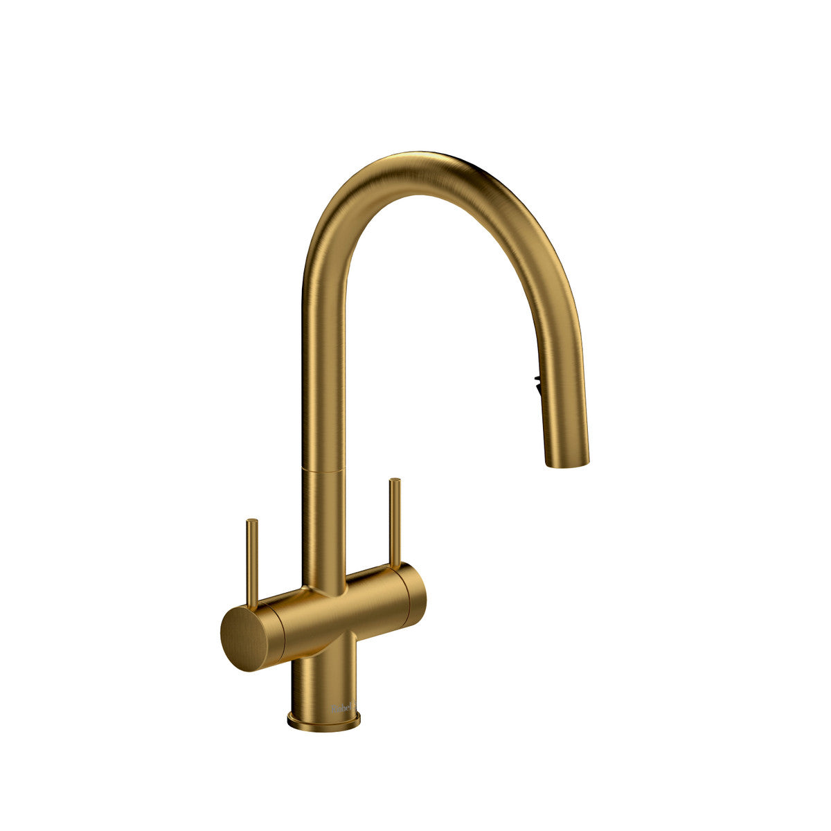 Azure Two Handle Pull-Down Kitchen Faucet With C-Spout