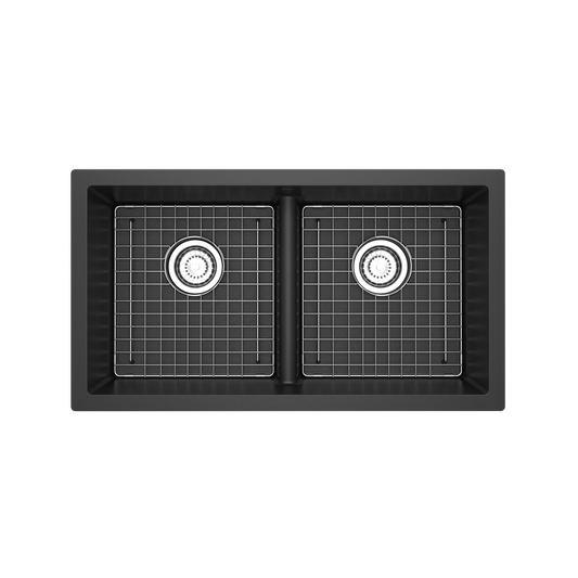 Fonsa 33" Double Bowl Undermount Quartz Kitchen Sink
