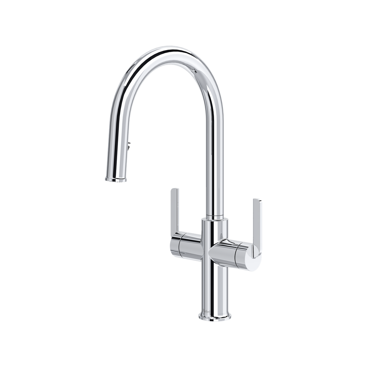 Authentica Two Handle Pull-Down Kitchen Faucet With C-Spout
