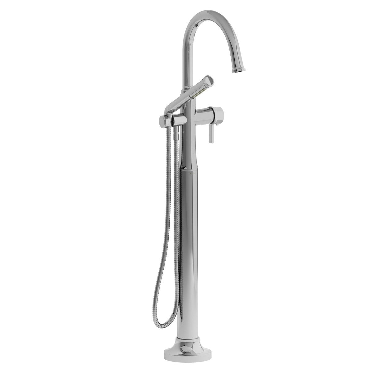 Momenti Thermostatic Single Hole Floor Mount Tub Filler Trim With C-Spout