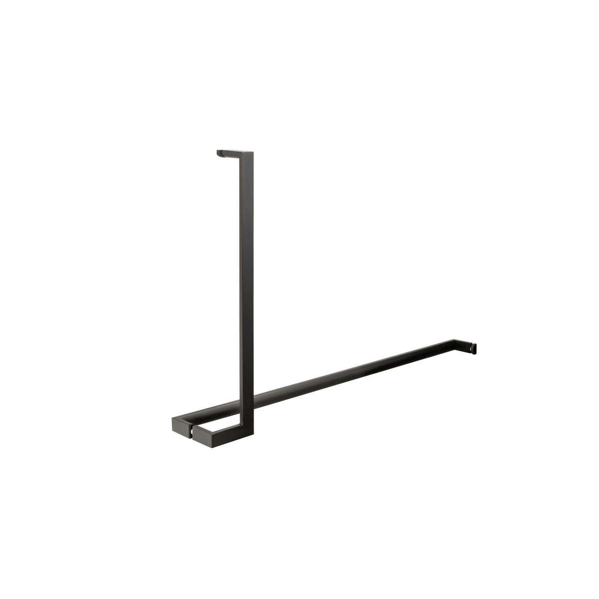 'J'+'I' Shape - Offset Glass Door Handle Set + Towel Bar - Shower Door Handles