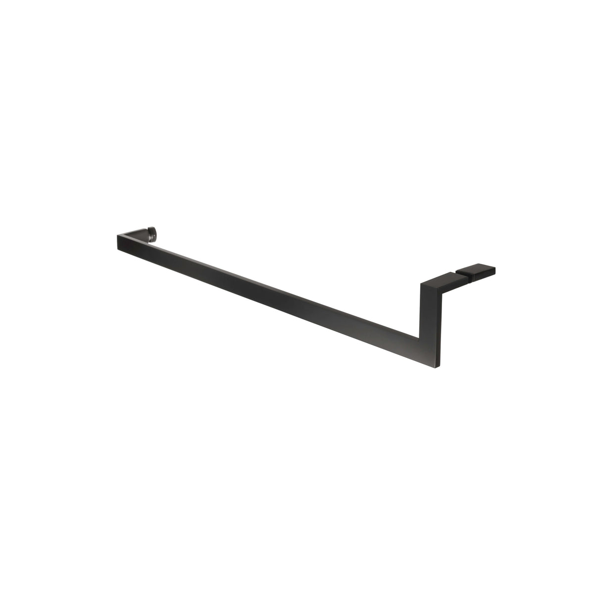 'L' Shape - Glass Door Handle set - Towel Bar + Pull Knob