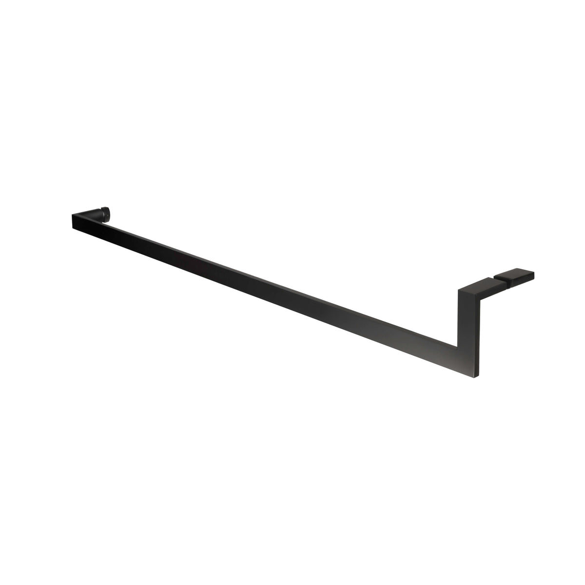 'L' Shape - Glass Door Handle set - Towel Bar + Pull Knob