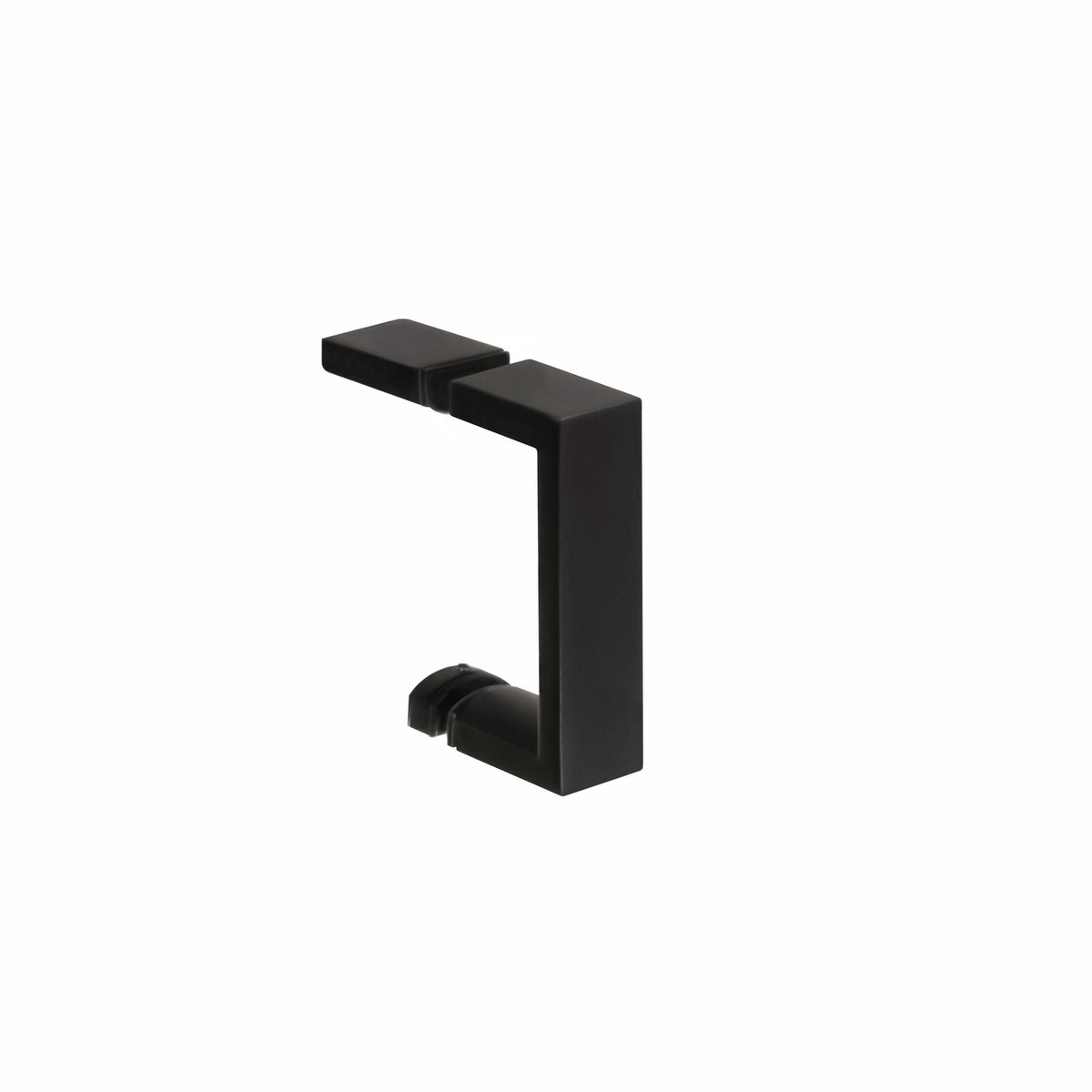 'U' Shape - Glass Door Handle Set - Towel Bar + Pull Knob - Matte Black