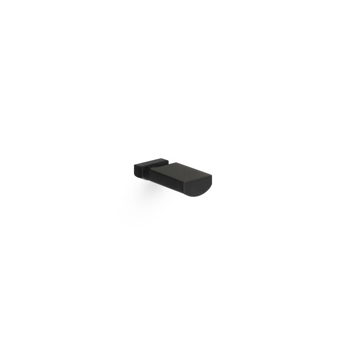 Glass Door Knob - Single Sided (with Back Side Cap) - Matte Black