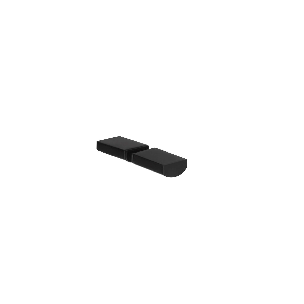 Glass Door Pull Knob Set - Back-to-Back - Matte Black
