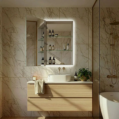 20" x 40" rectangular frameless LED medicine cabinet