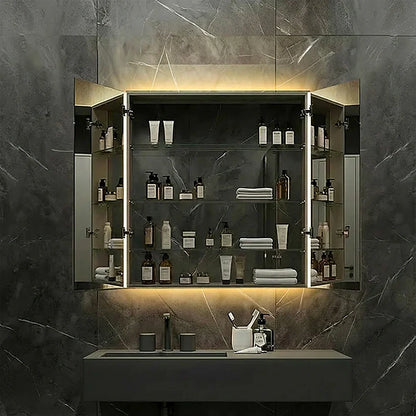 36" x 36" rectangular frameless LED medicine cabinet
