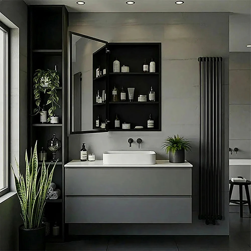 24" x 40" rectangular framed LED medicine cabinet