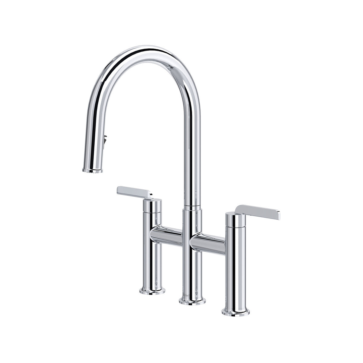 Authentica Bridge Pull-Down Kitchen Faucet With C-Spout