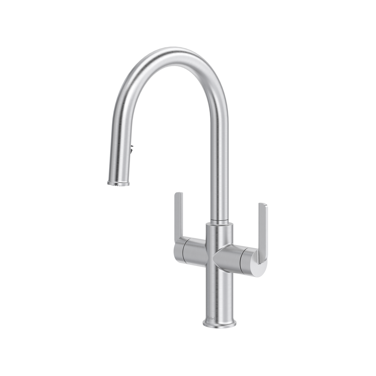 Authentica Two Handle Pull-Down Kitchen Faucet With C-Spout