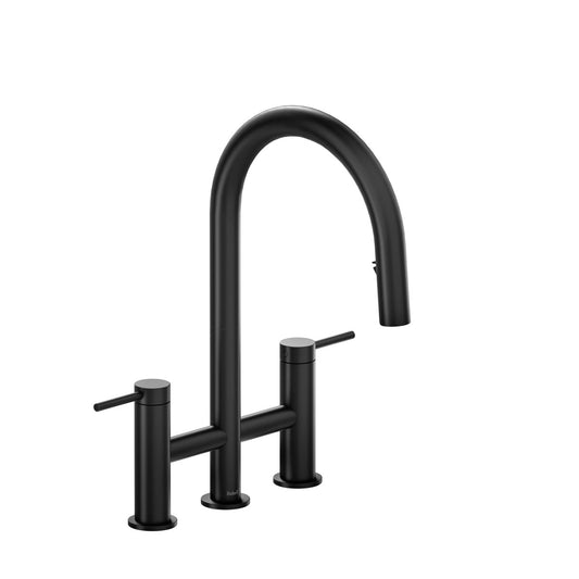 Azure Bridge Pull-Down Kitchen Faucet With C-Spout