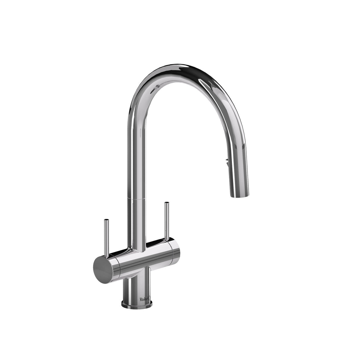 Azure Two Handle Pull-Down Kitchen Faucet With C-Spout