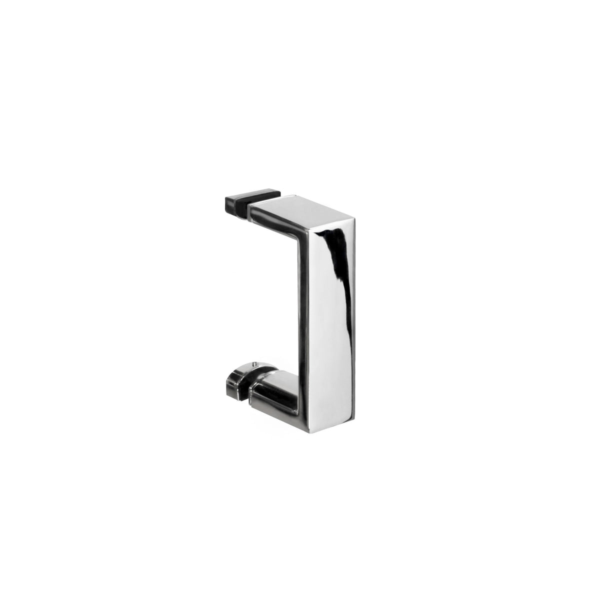 'U' Shape - Glass Door Handle - Single Sided (with Back Side Cap) - Polished